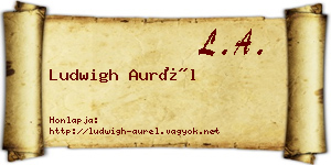 Ludwigh Aurél névjegykártya